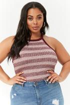 Forever21 Plus Size Marled Stripe Tank Top