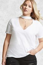 Forever21 Plus Size Choker Neck Tee