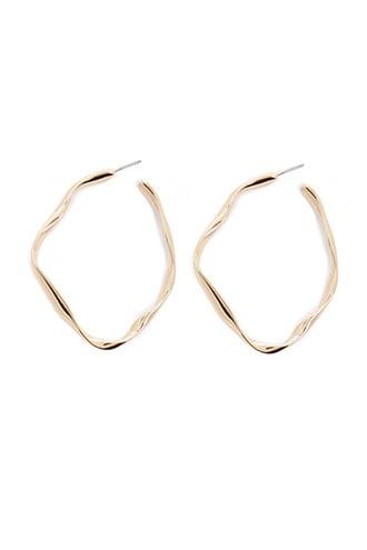 Forever21 Twisted Oval Hoop Earrings