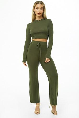 Forever21 Crop Top & Pants Set