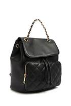 Forever21 Flap Top Faux Leather Backpack