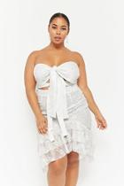 Forever21 Plus Size Tie-front Ruffle Strapless Dress