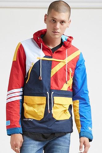 Forever21 Reason Colorblock Anorak Jacket