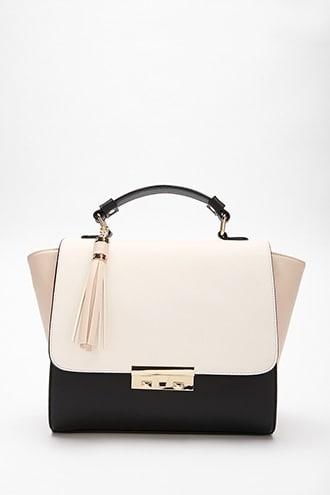 Forever21 Faux Leather Colorblock Satchel