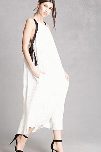Forever21 Line And Dot Accordion Dress