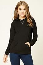 Forever21 Women's  Black Knit Hooded Pullover