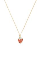 Forever21 Strawberry Rhinestone Pendant Necklace