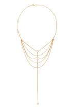 Forever21 Gold Drop Chain Layered Necklace