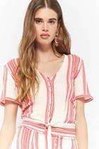 Forever21 Z&l Europe Striped Cotton Top