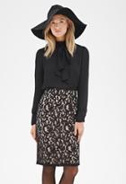 Forever21 Contemporary Ornate Lace Pencil Skirt
