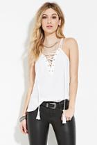 Forever21 Women's  Lace-up Cami