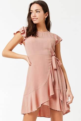 Forever21 Flounce Mock Wrap Dress