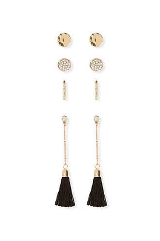 Forever21 Geo Stud And Drop Earring Set