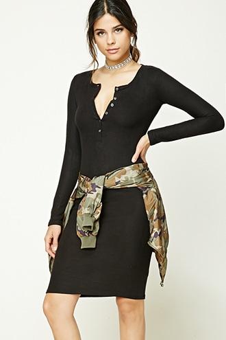 Forever21 Brushed Henley Dress