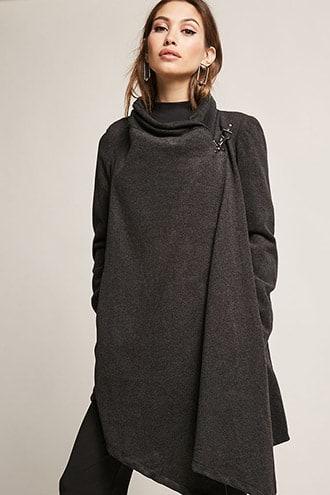 Forever21 Draped Wool-blend Jacket