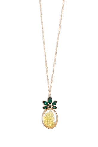 Forever21 Pineapple Pendant Chain Necklace