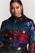 Forever21 Plus Size Hooded Sequin Jacket