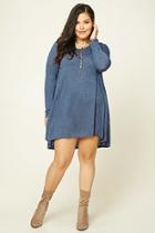 Forever21 Plus Women's  Denim Plus Size Trapeze Top