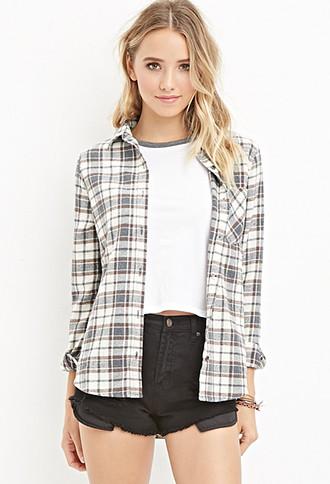 Forever21 Cotton-blend Plaid Shirt