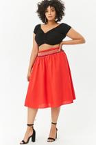 Forever21 Plus Size Smocked Flare Skirt