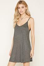 Forever21 Women's  Charcoal V-back Cami Mini Dress