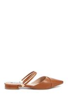 Forever21 Faux Leather Strappy Pointed Mules