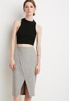 Love21 Wool-blend Asymmetrical Pencil Skirt
