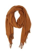 Forever21 Tasseled Two-tone Scarf (camel/mustard)
