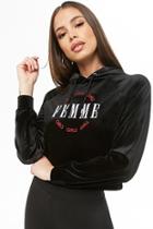 Forever21 Velvet Femme Graphic Hoodie
