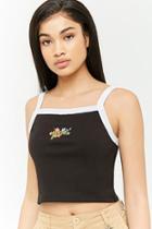 Forever21 Contrast Cami Embroidered Top