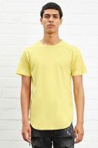 21 Men Men's  Yellow Eptm. Draped Hi-low Tee