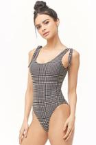 Forever21 Vero Moda Gingham One-piece Swimsuit