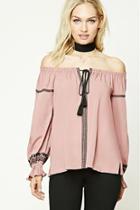 Forever21 Contemporary Embroidered Top