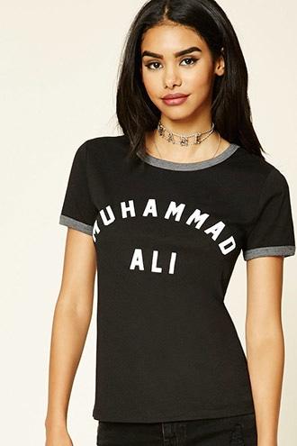 Forever21 Women's  Muhammad Ali Ringer Tee