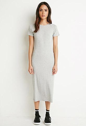 Forever21 Heathered T-shirt Midi Dress