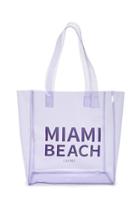 Forever21 Transparent Miami Beach Tote Bag