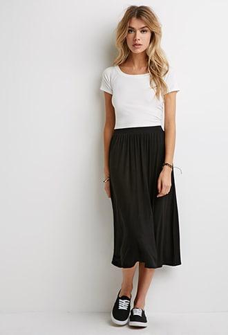 Forever21 Stretch-knit A-line Skirt