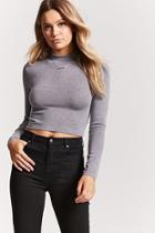 Forever21 Mock Neck Cropped Sweater