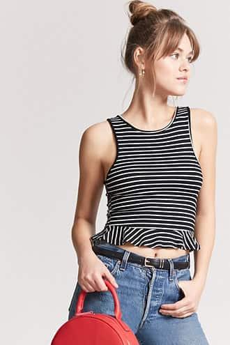 Forever21 Ruffle-hem Tank Top