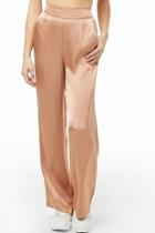 Forever21 Piped Wide-leg Satin Pants
