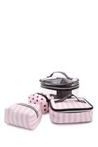 Forever21 Polka Dot And Striped Makeup Bag Set