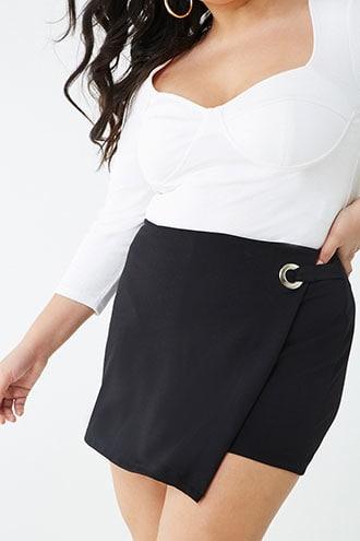 Forever21 Plus Size Grommet Mini Skort