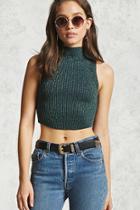 Forever21 Glitter Knit Crop Top