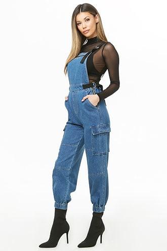 Forever21 Utility Denim Overalls