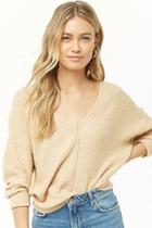 Forever21 Seamed Purl Knit Sweater