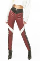 Forever21 Colorblock Faux Leather Pants