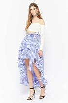Forever21 Eta Stripe High-low Skirt