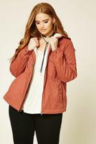 Forever21 Plus Women's  Ginger Plus Size Hooded Utility Jacket