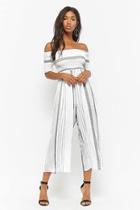 Forever21 Striped Wide-leg Jumpsuit