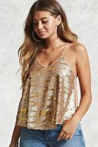 Forever21 Sheer Sequin Cami Top